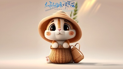 呆萌的采药小老虎