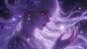 手捧星星的少女