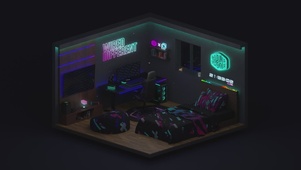 RGB电脑房间