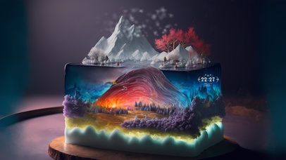 冰山海岛 布丁蛋糕