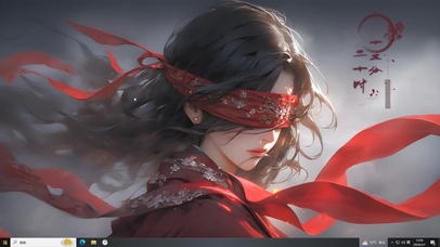 4K唯美古风蒙眼美女