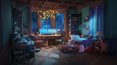 4K炫酷卧室房间