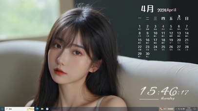 昏暗房间里的美少女