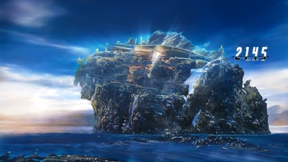 4k 日落海上礁石之城