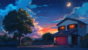 静谧流星之夜