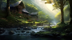 山中小木屋
