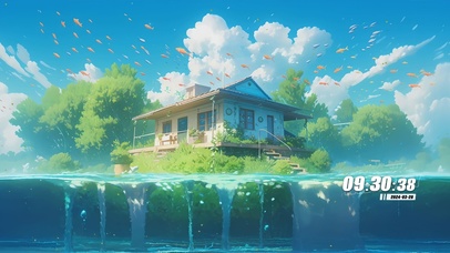 护眼绿景房屋景色