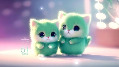 呆萌可爱薄荷喵