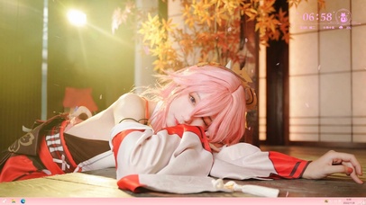 原神八重神子cos侧躺