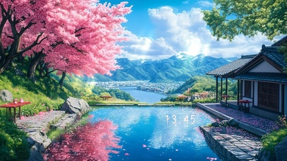 清新乡下樱花屋