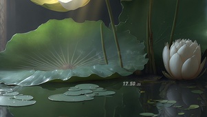 荷畔一景