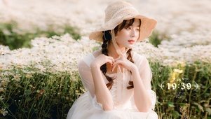 白色邹菊女孩