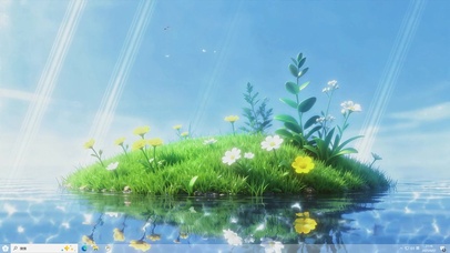 晴光下的浮水花汀-桌面主题