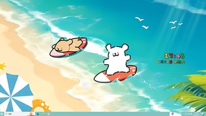 海上冲浪小狗