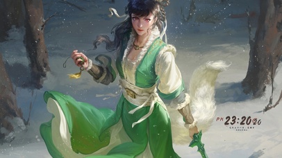 4K古风青狐女侠