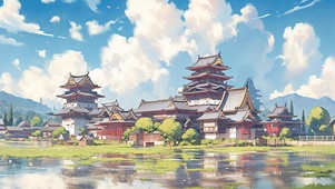 白小狸壁纸-家乡老屏山01