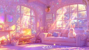 唯美房间兔宝宝