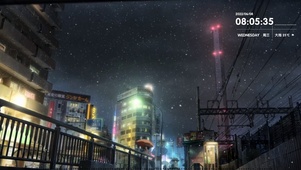天气之子——城市雪夜