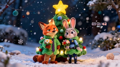 圣诞树下-朱迪与尼克