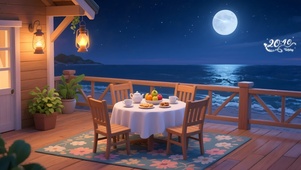 海边夜色