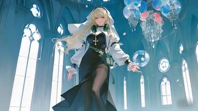 琳奈-黑丝修女制服美女