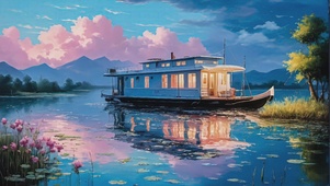 绿色护眼海边