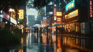 雨夜街头