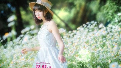 清纯可爱短发美女