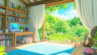 午后阳光电脑房间