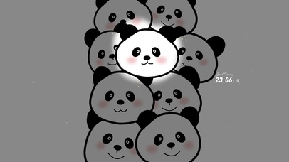 可爱熊猫堆