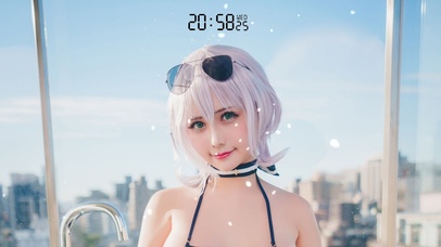 4K夏日短发美少女