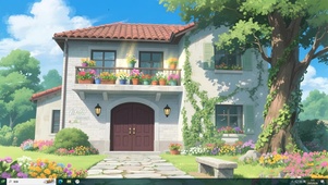夏日清新庭院