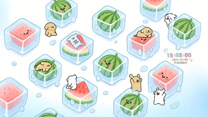 清新夏日凉爽桌面
