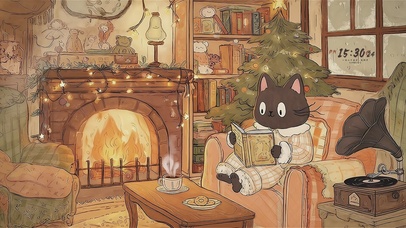 温馨小屋里的阅读时刻