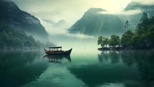 青山云雾缥缈	
