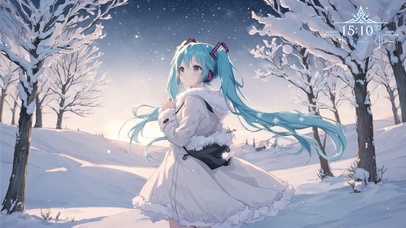 唯美雪景初音