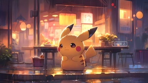 躲雨的皮卡丘