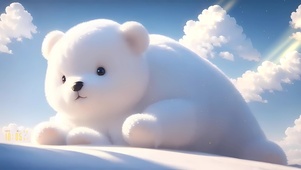 雪白北极熊