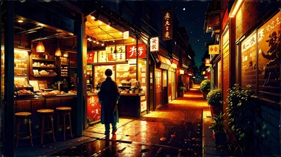 雨夜小店
