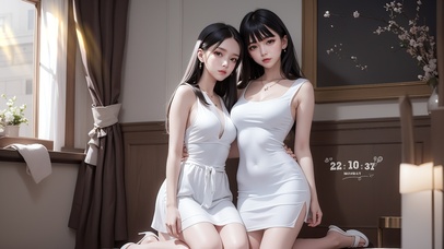 4K闺蜜姐妹居家合照