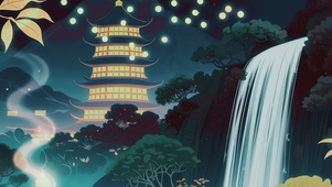 月夜蝶影