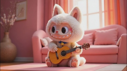 弹吉他的拉布布