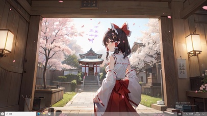 4k和服樱花少女