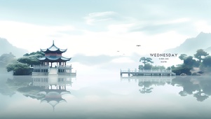 平静的湖面