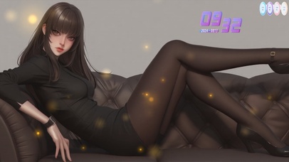 发丝如墨般浓黑，垂落在肩上