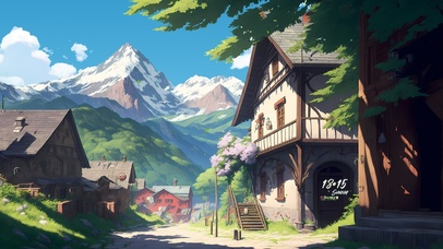 治愈雪山下的小镇