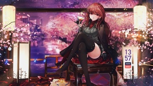夜晚酒吧女孩