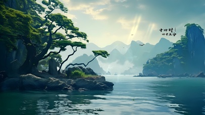 古韵青山绿水