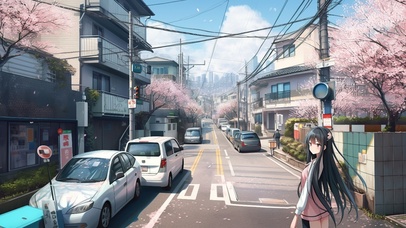樱花街道少女