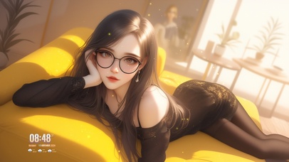 她的笑容宛如流水般温柔